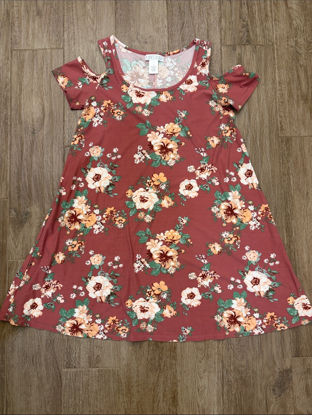 Floral Cold Shoulder Women’s Dress